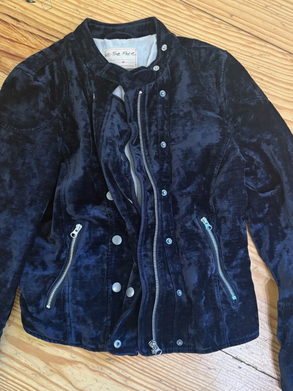 We the Free Black Velvet Jacket